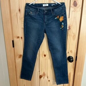 Sonoma Skinny Floral Embroidered Denim Jeans